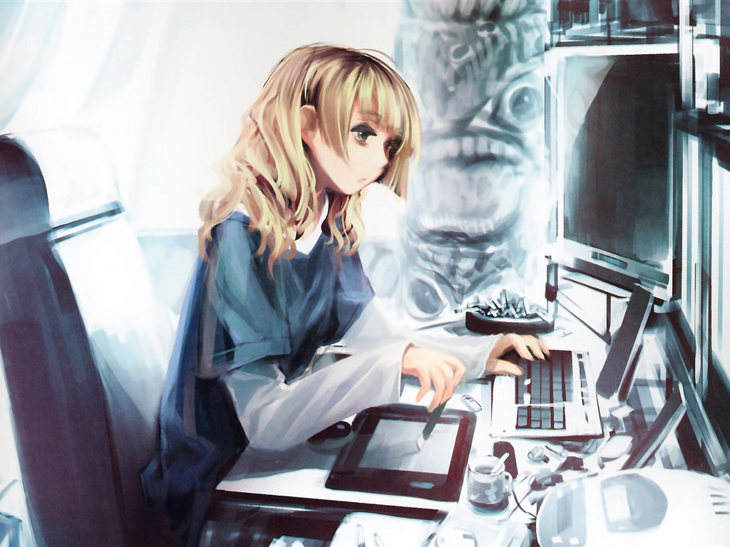 Anime girl HD tapety na plochu #19 - 1024x768