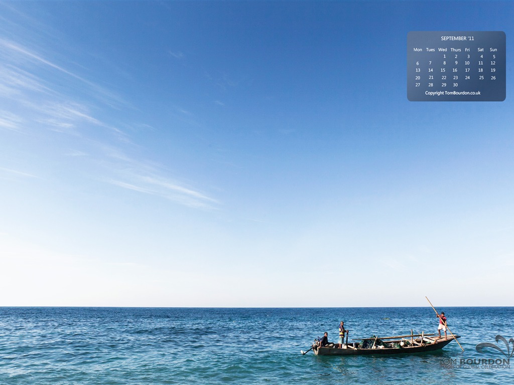 September 2011 Kalender Wallpaper (1) #4 - 1024x768