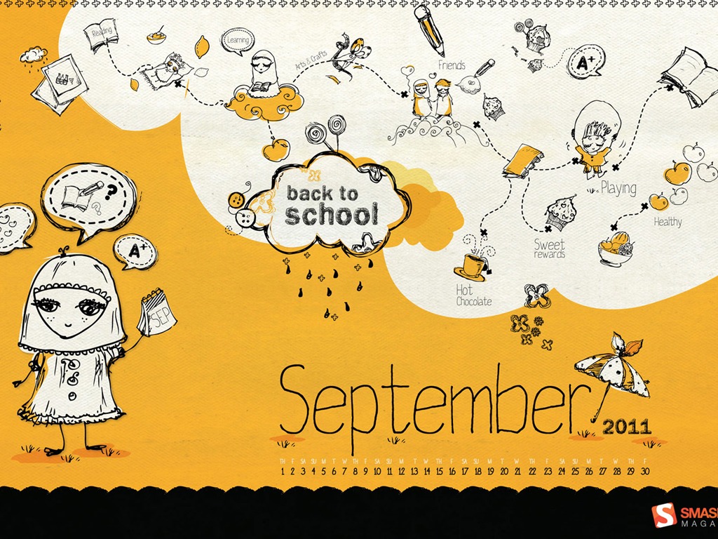 September 2011 Calendar Wallpaper (2) #11 - 1024x768