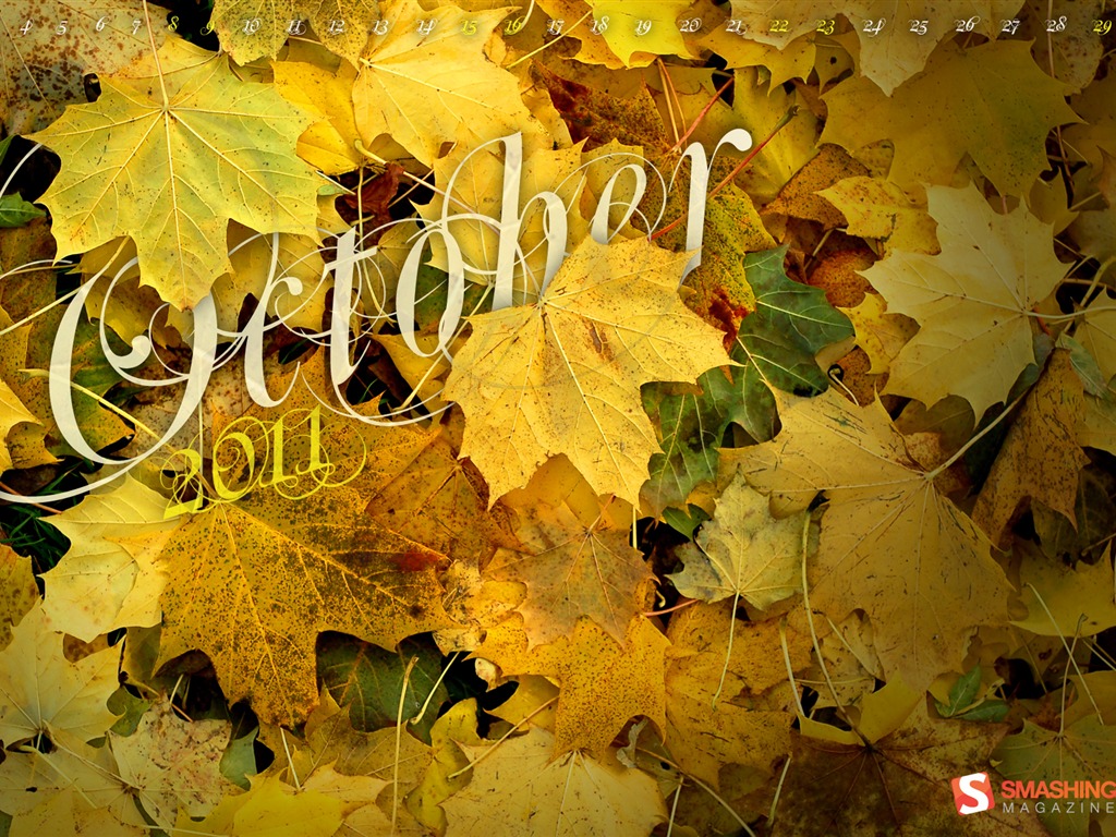 2011年10月 月曆壁紙(一) #10 - 1024x768