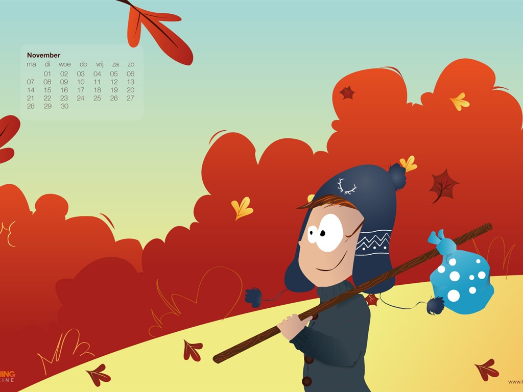 2011年11月 月曆壁紙(一) #5 - 1024x768