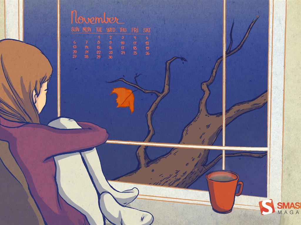 Novembre 2011 Calendar Wallpaper (2) #2 - 1024x768