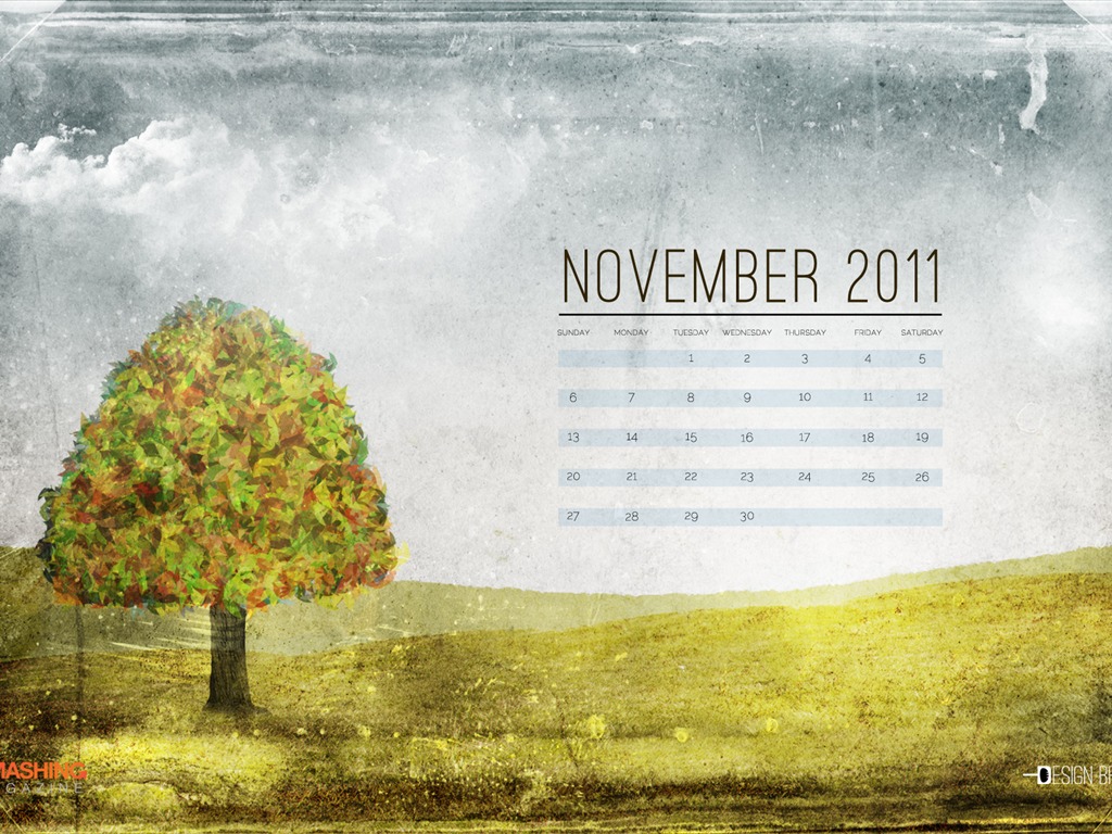 November 2011 Kalender Wallpaper (2) #4 - 1024x768