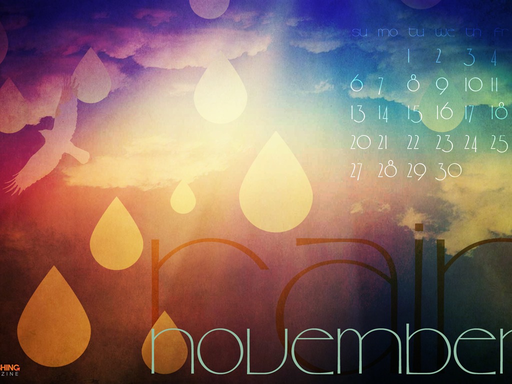 Novembre 2011 Calendar Wallpaper (2) #5 - 1024x768