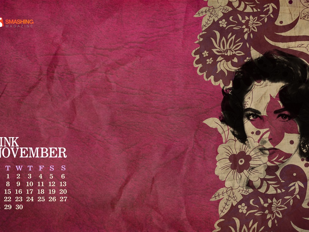 November 2011 Kalender Wallpaper (2) #7 - 1024x768