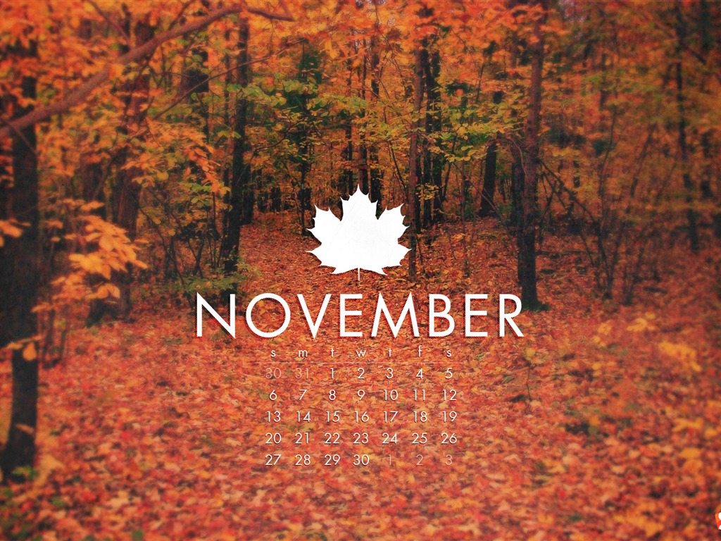 November 2011 Kalender Wallpaper (2) #11 - 1024x768