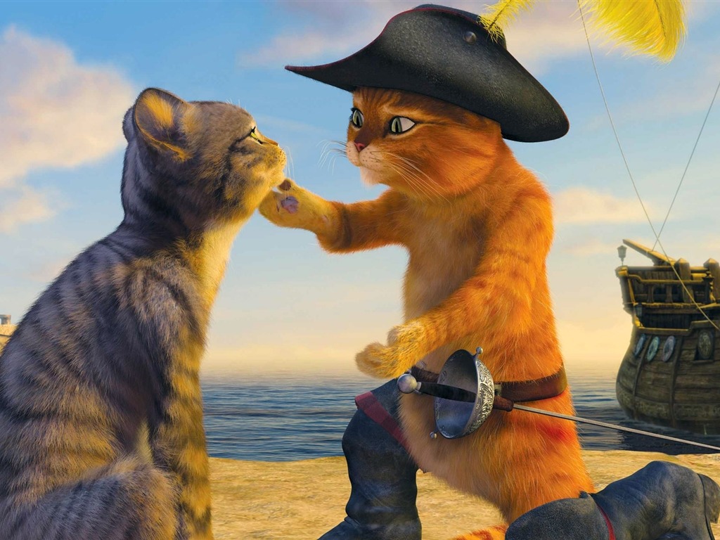 El gato con botas fondos de pantalla HD #5 - 1024x768