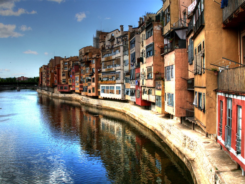 Spanien Girona HDR-Stil Hintergrundbilder #1 - 1024x768