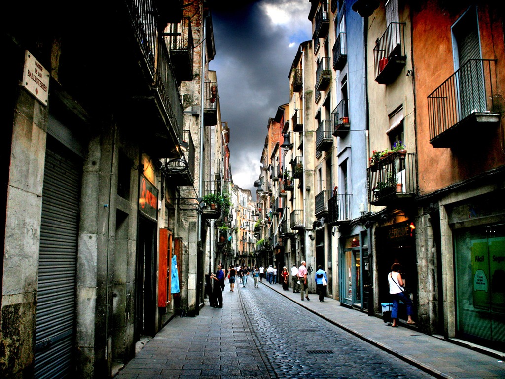 Spanien Girona HDR-Stil Hintergrundbilder #3 - 1024x768
