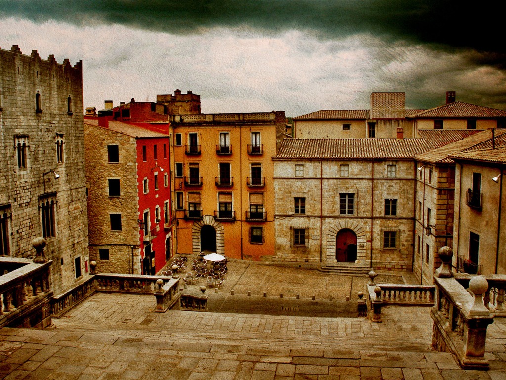 Spanien Girona HDR-Stil Hintergrundbilder #6 - 1024x768