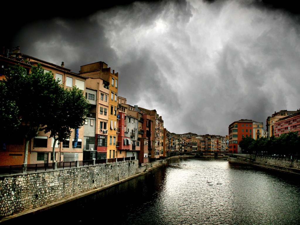 Spain Girona HDR-style wallpapers #8 - 1024x768