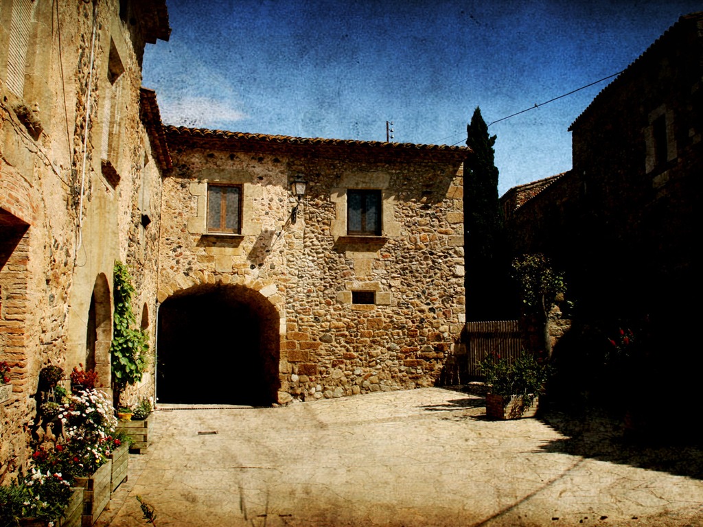 Spanien Girona HDR-Stil Hintergrundbilder #13 - 1024x768