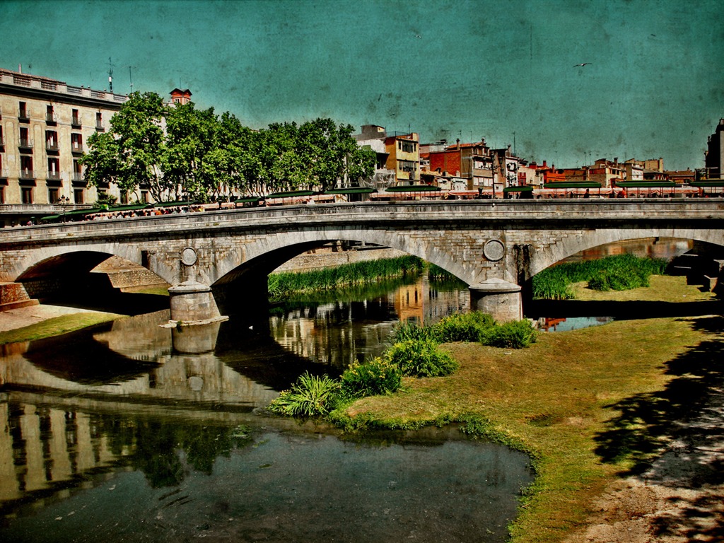 Spanien Girona HDR-Stil Hintergrundbilder #15 - 1024x768