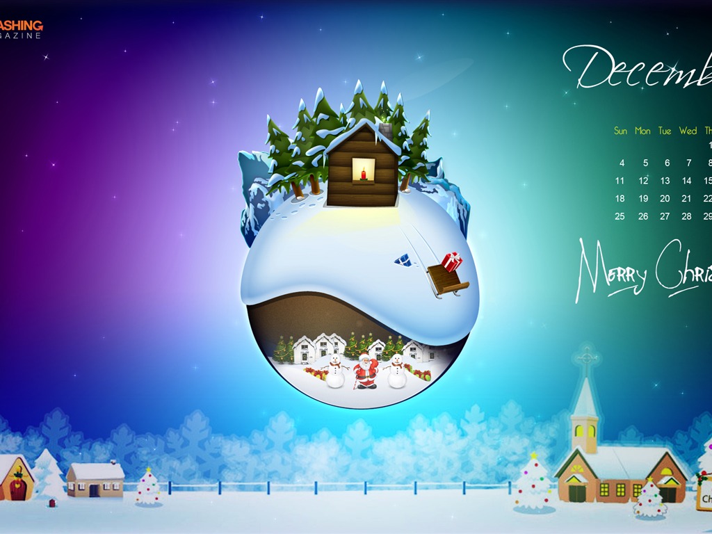 December 2011 Calendar wallpaper (1) #1 - 1024x768