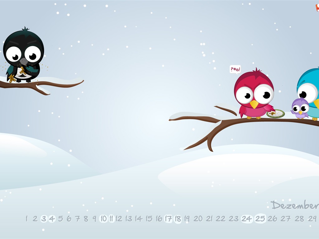 December 2011 Calendar wallpaper (1) #5 - 1024x768