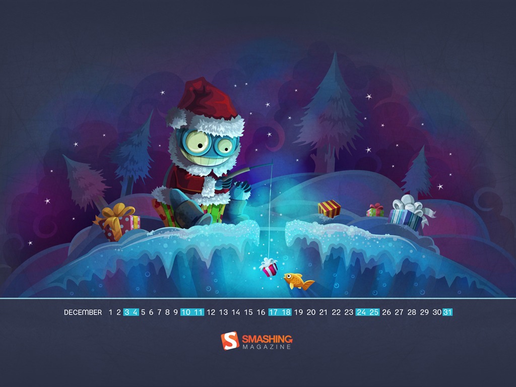 December 2011 Calendar wallpaper (1) #8 - 1024x768