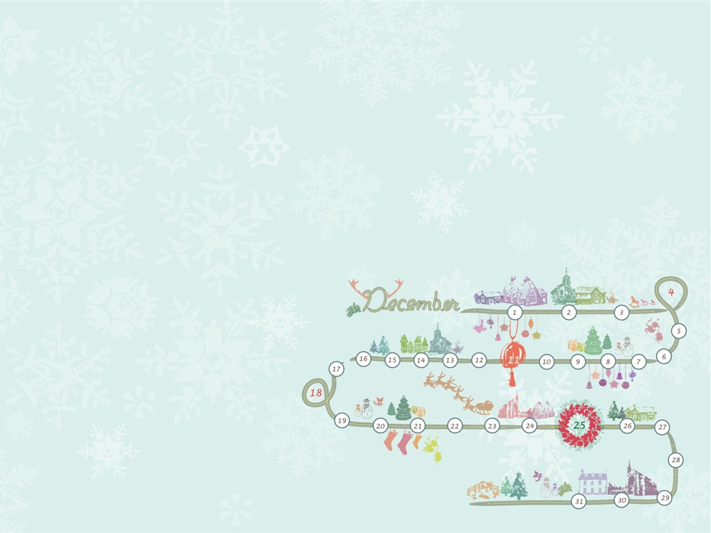 December 2011 Calendar wallpaper (1) #15 - 1024x768