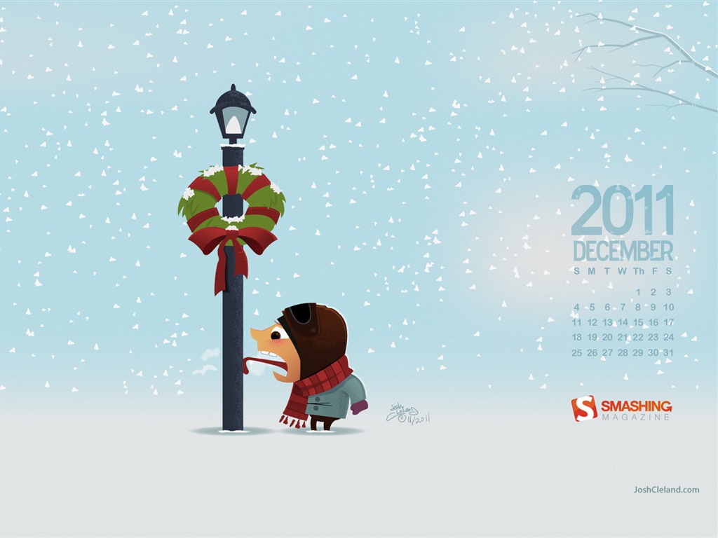 Dezember 2011 Kalender Wallpaper (2) #13 - 1024x768