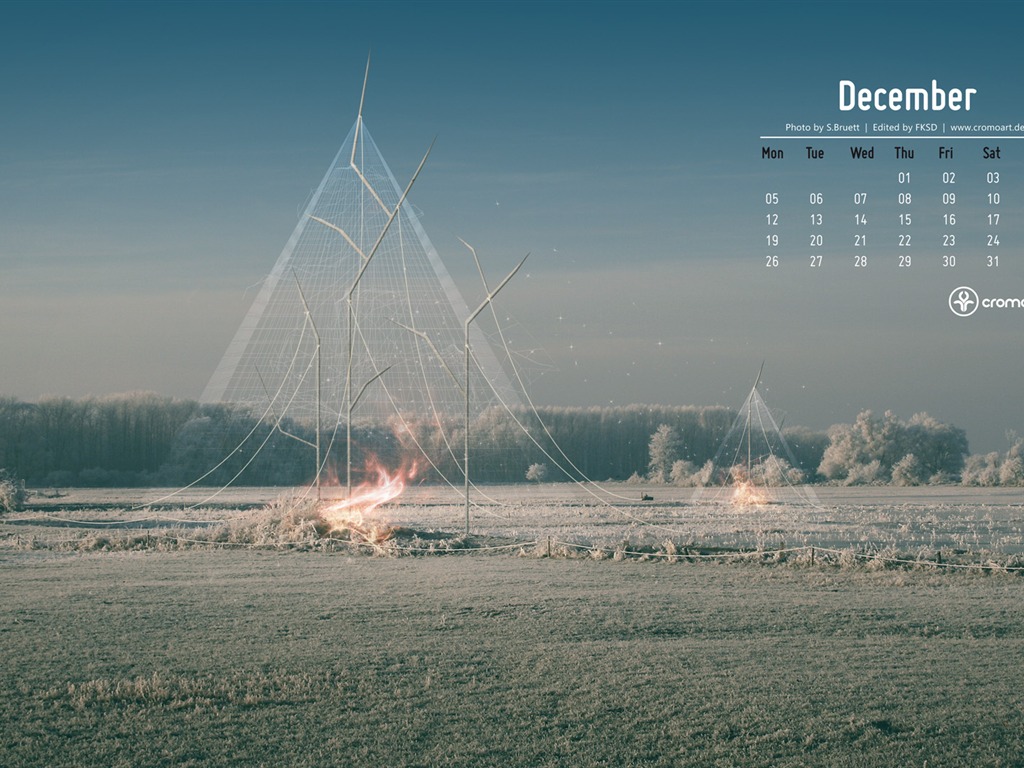 Dezember 2011 Kalender Wallpaper (2) #16 - 1024x768