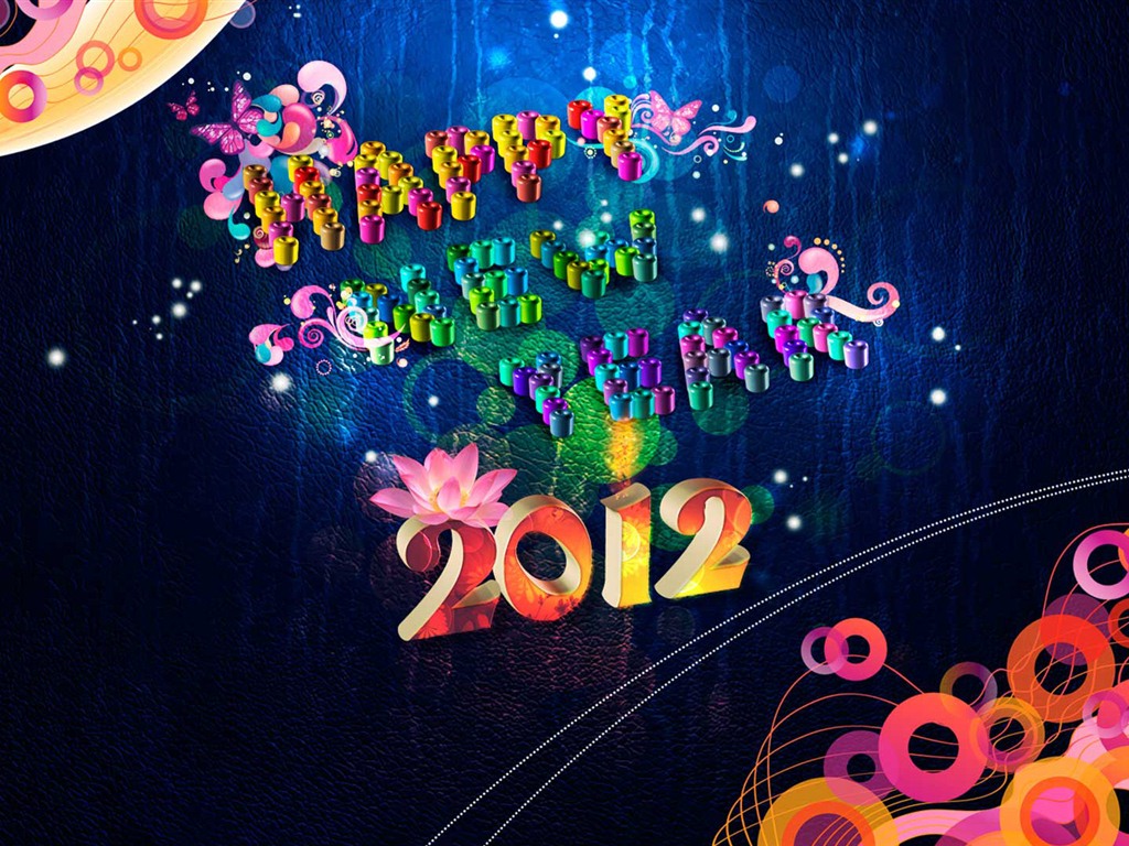 2012 New Year wallpapers (2) #3 - 1024x768