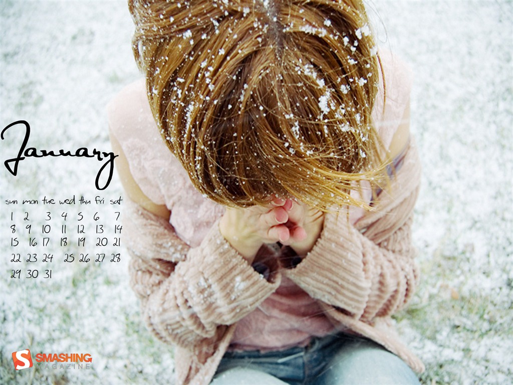 Januar 2012 Kalender Wallpapers #8 - 1024x768