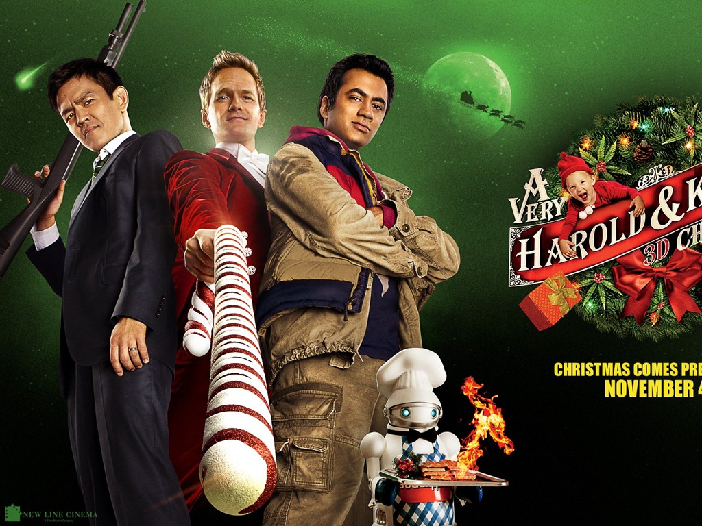 A Very Harold and Kumar Christmas 寻堡奇遇3 高清壁纸2 - 1024x768