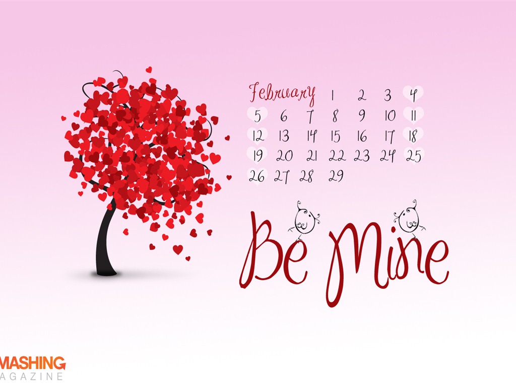 February 2012 Calendar Wallpaper (1) #8 - 1024x768