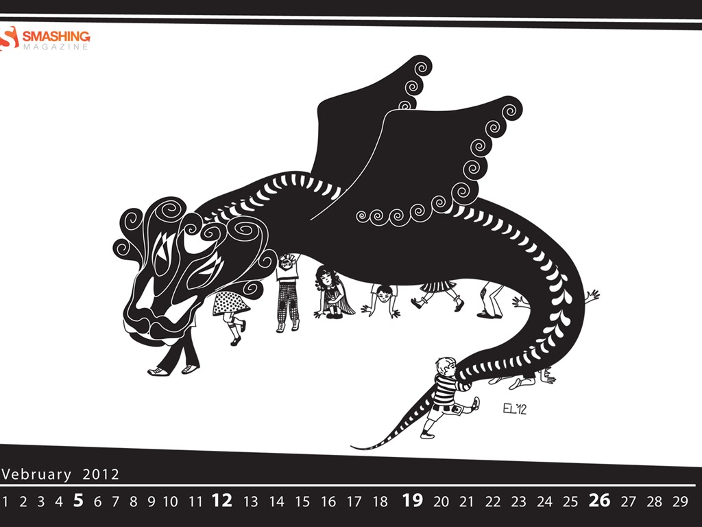 2012年2月 月曆壁紙(二) #7 - 1024x768