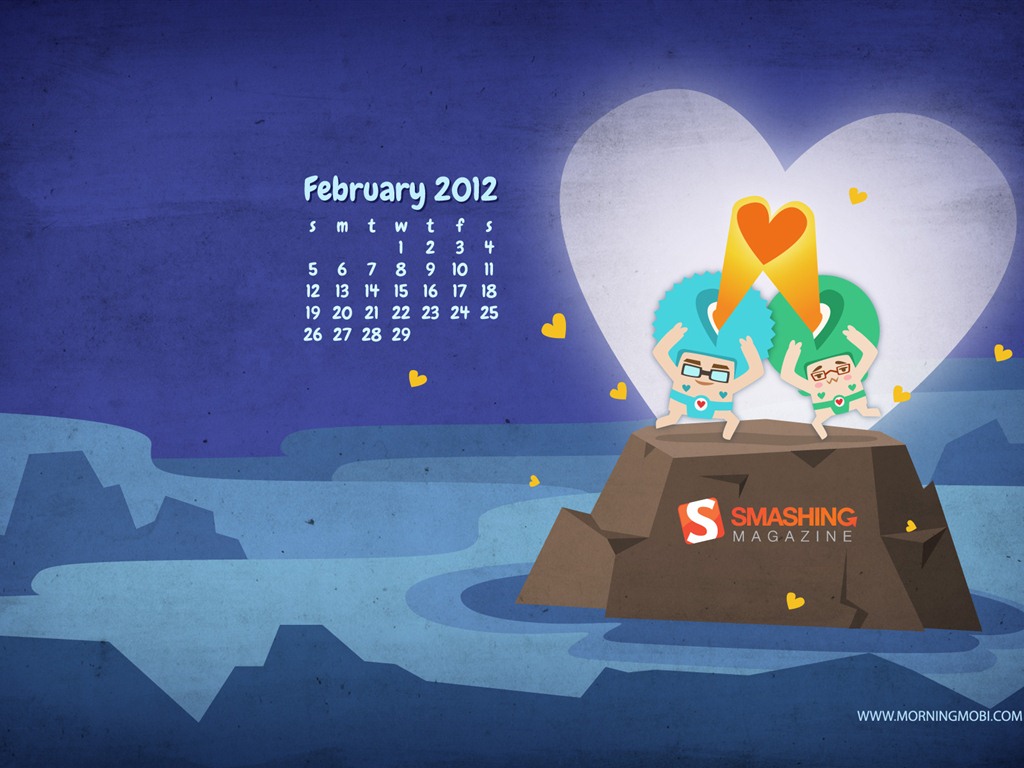 2012年2月 月曆壁紙(二) #11 - 1024x768
