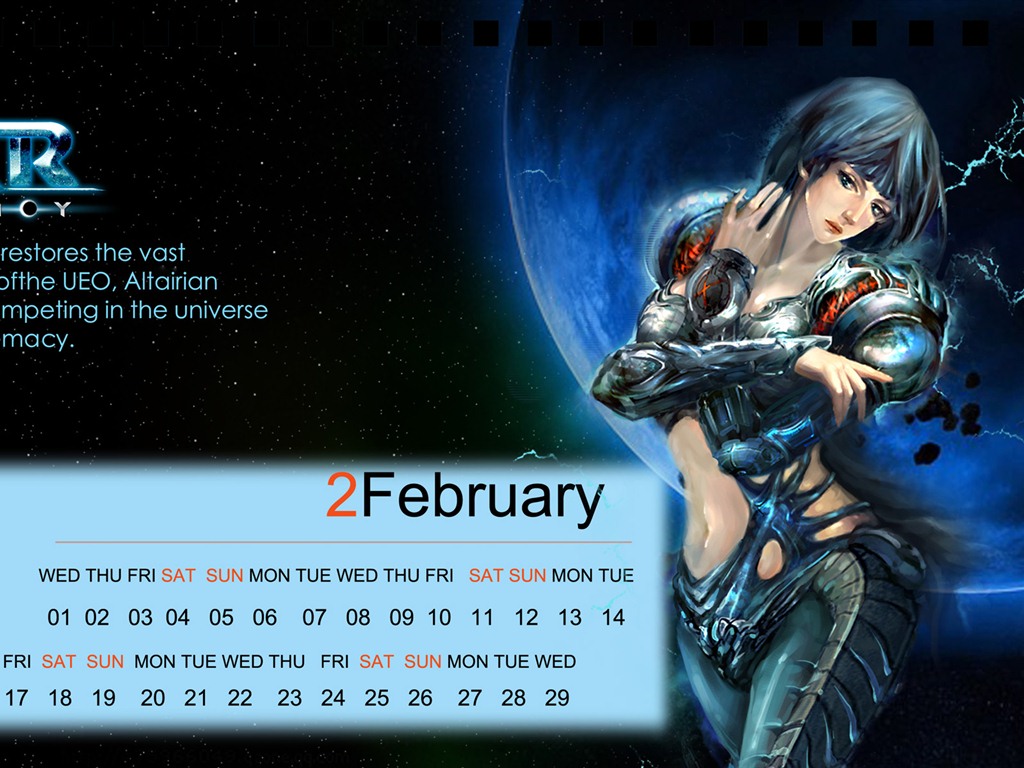 2012年2月 月曆壁紙(二) #16 - 1024x768