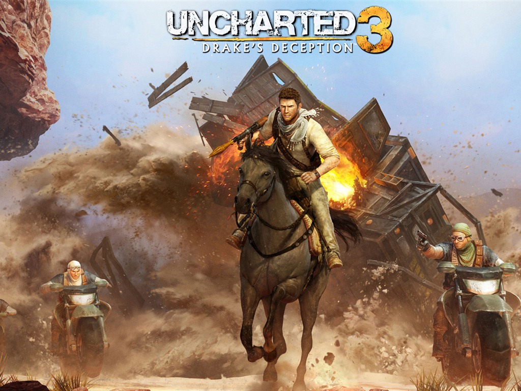 Uncharted 3: Drake je podvod HD tapety na plochu #1 - 1024x768