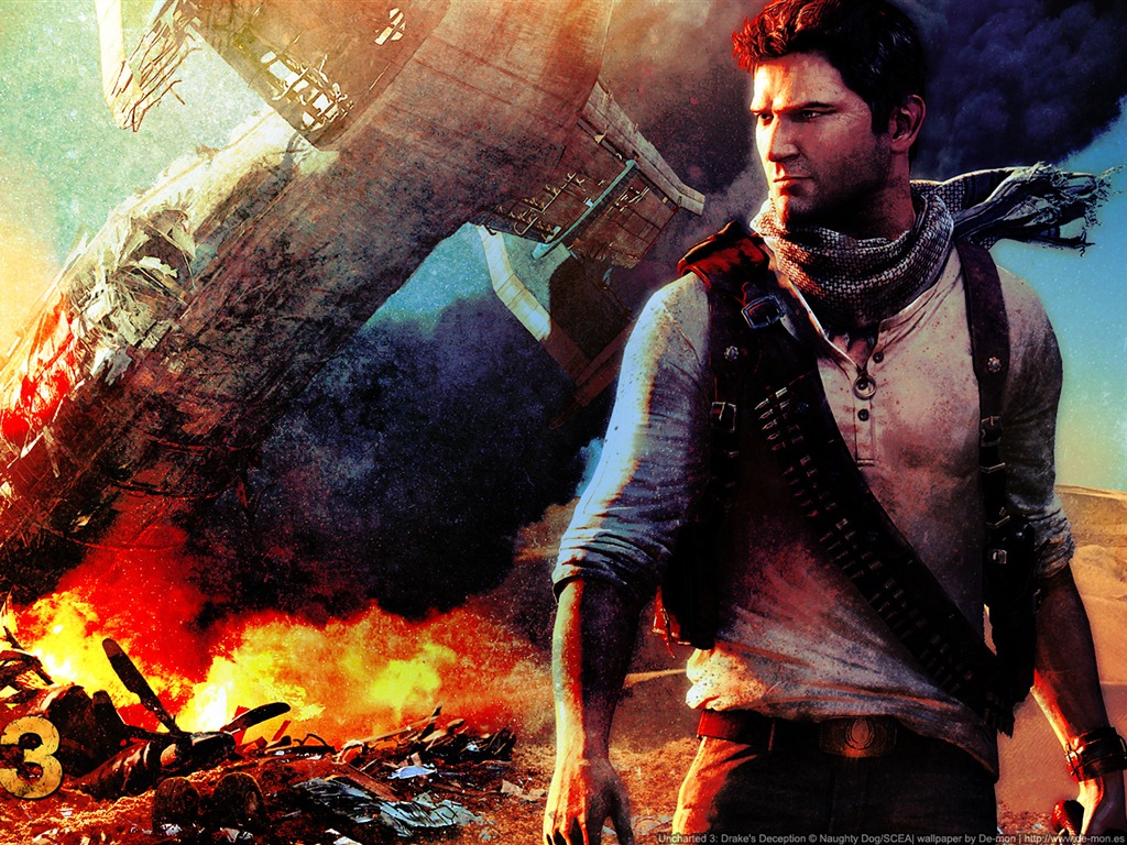 Uncharted 3: Drake je podvod HD tapety na plochu #2 - 1024x768