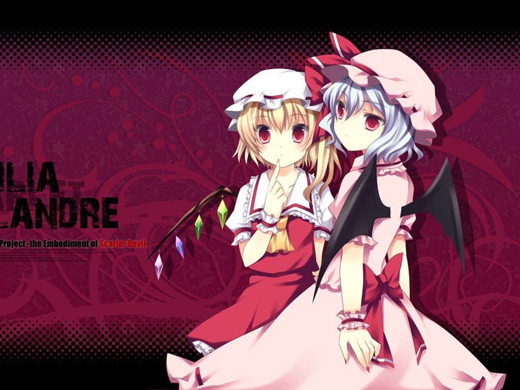 Touhou projekt karikatura HD tapety na plochu #8 - 1024x768