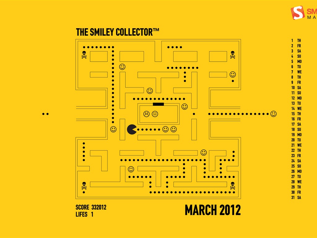 März 2012 Kalender Wallpaper #17 - 1024x768