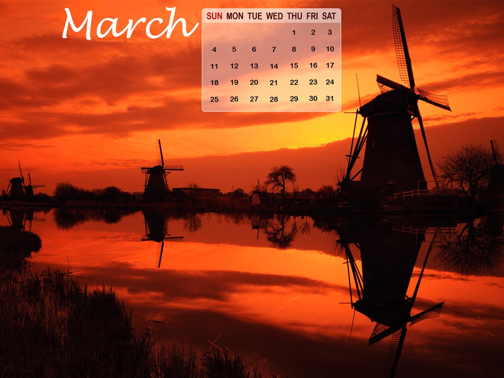 03 2012 Wallpaper Calendario #20 - 1024x768