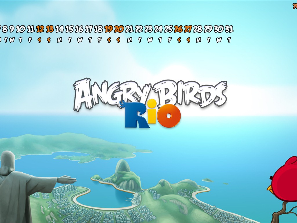 Angry Birds 憤怒的小鳥 2012年年曆壁紙 #9 - 1024x768