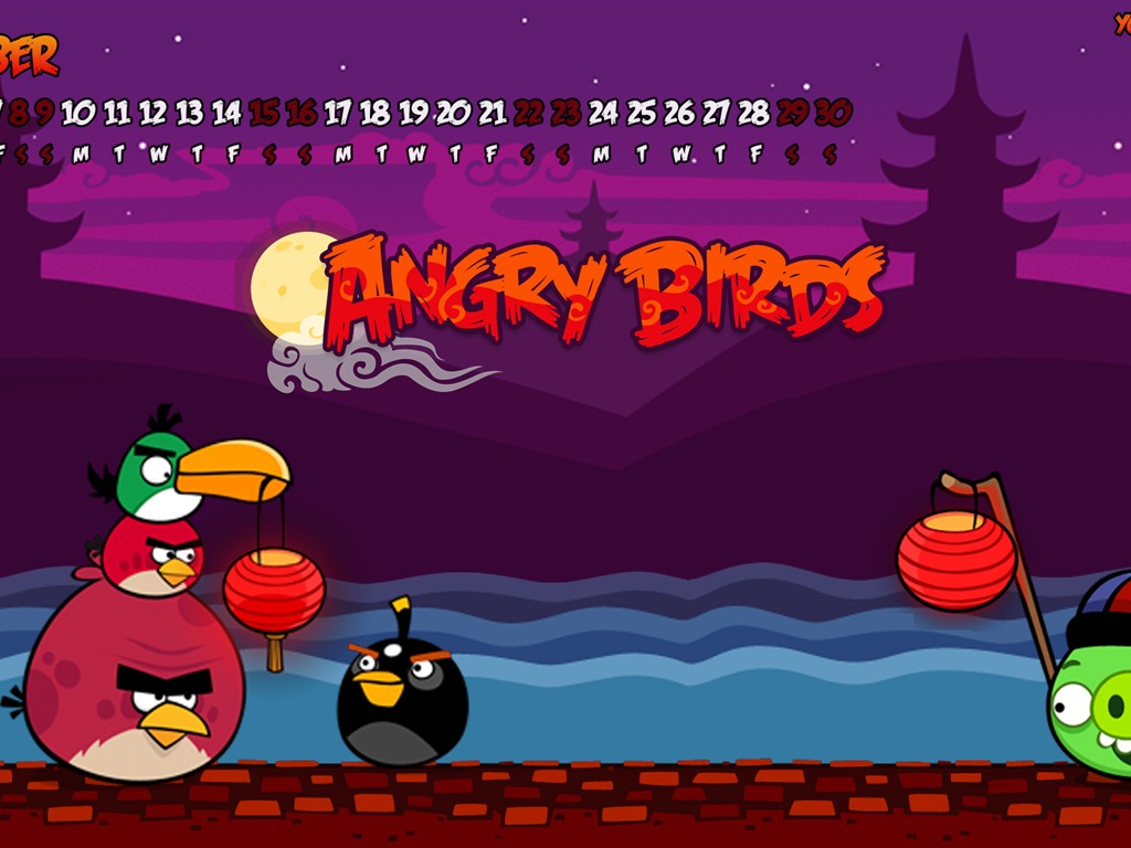 Angry Birds 憤怒的小鳥 2012年年曆壁紙 #12 - 1024x768