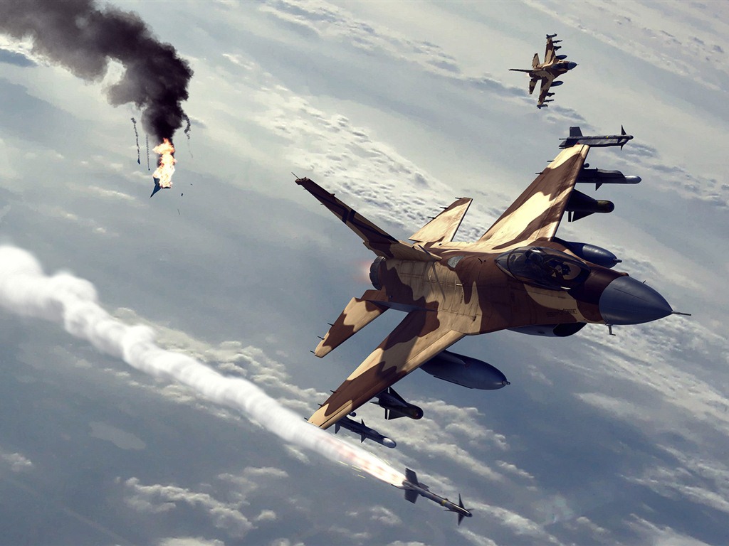 軍用戰鬥機高清寬屏壁紙 #4 - 1024x768