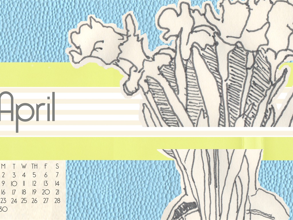 April 2012 Kalender Wallpaper (1) #2 - 1024x768