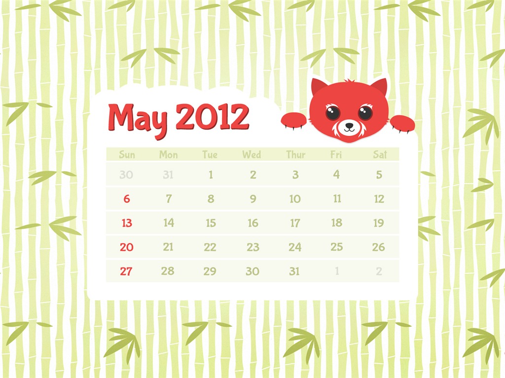 Mai 2012 Kalender Wallpapers (2) #6 - 1024x768