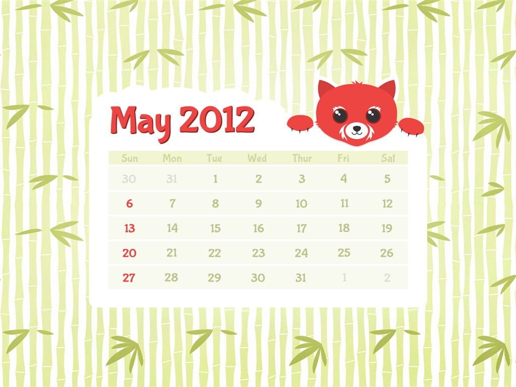 2012年5月 月曆壁紙(二) #6 - 1024x768