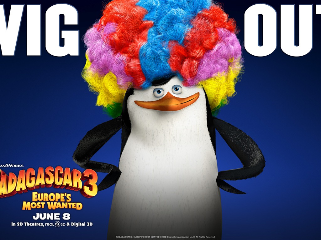 Madagascar 3: Europe's Most Wanted 馬達加斯加3：歐洲大圍捕 高清壁紙 #15 - 1024x768