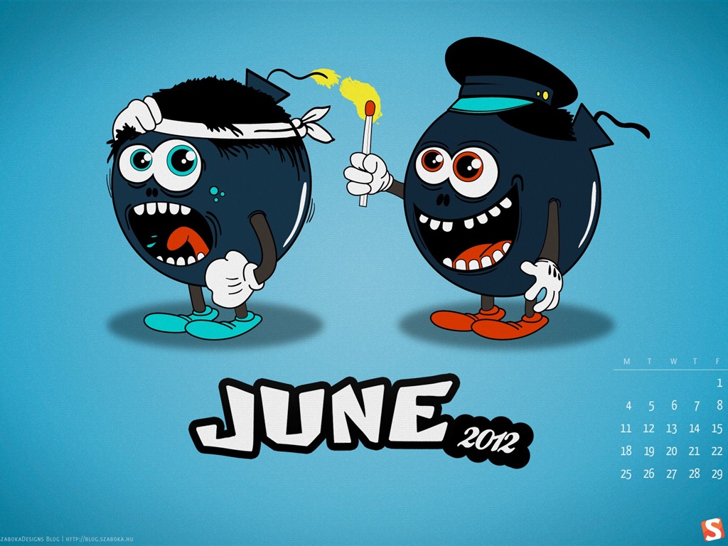 June 2012 Calendar wallpapers (1) #17 - 1024x768