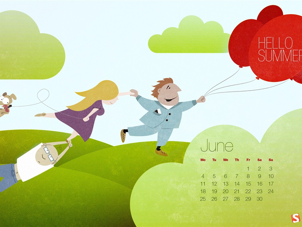 2012年6月 月曆壁紙(二) #2 - 1024x768