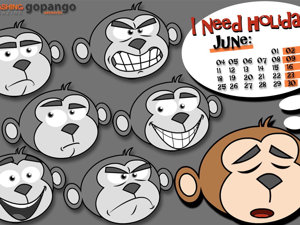 Calendario de junio de 2012 fondos de pantalla (2) #3 - 1024x768