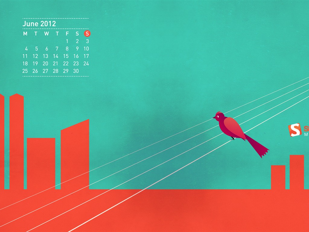 2012年6月 月曆壁紙(二) #13 - 1024x768