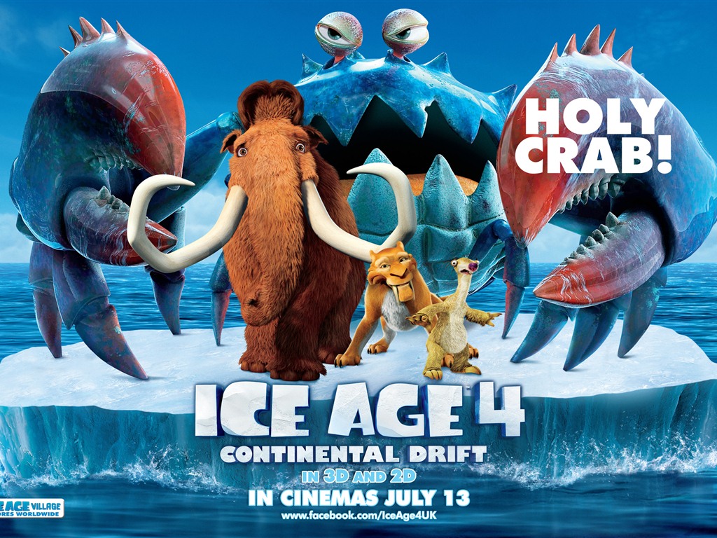 Ice Age 4: Continental Drift 冰川時代4：大陸漂移高清壁紙 #1 - 1024x768