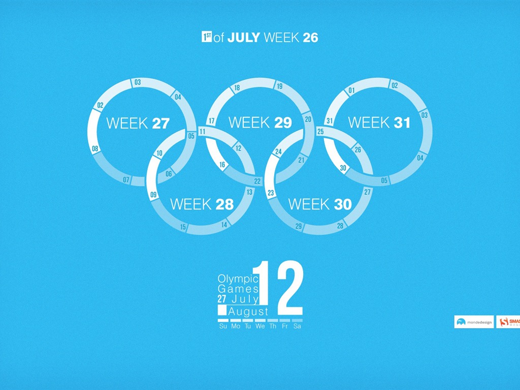 2012年7月 月曆壁紙(一) #19 - 1024x768