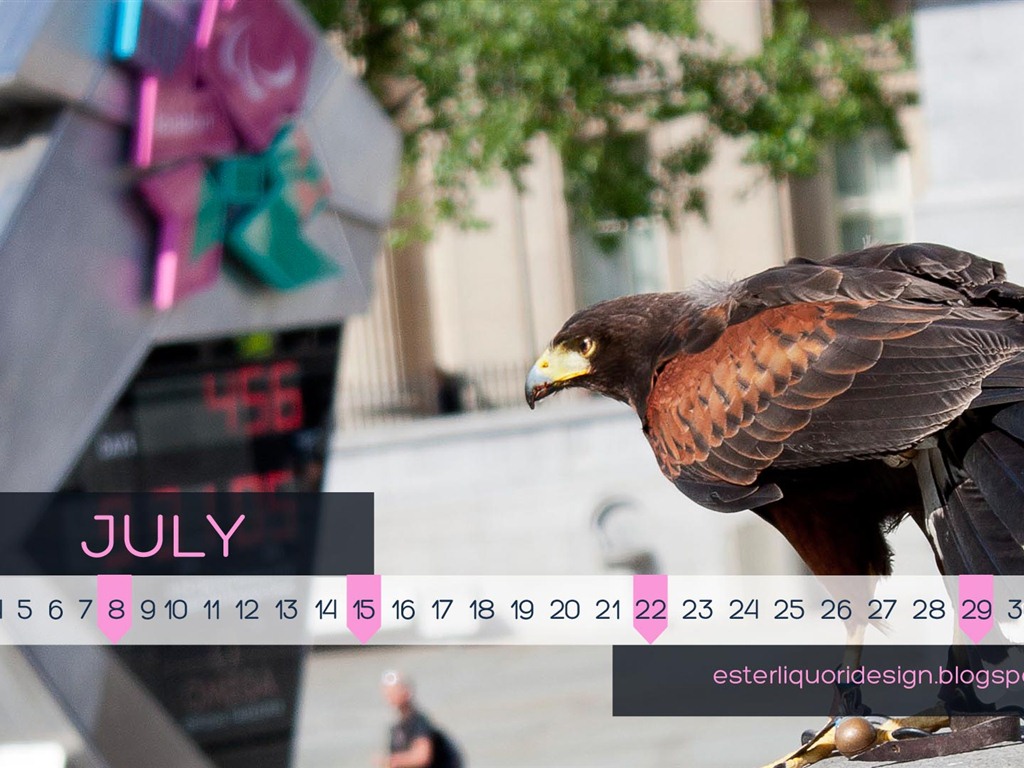 Juli 2012 Kalender Wallpapers (2) #2 - 1024x768