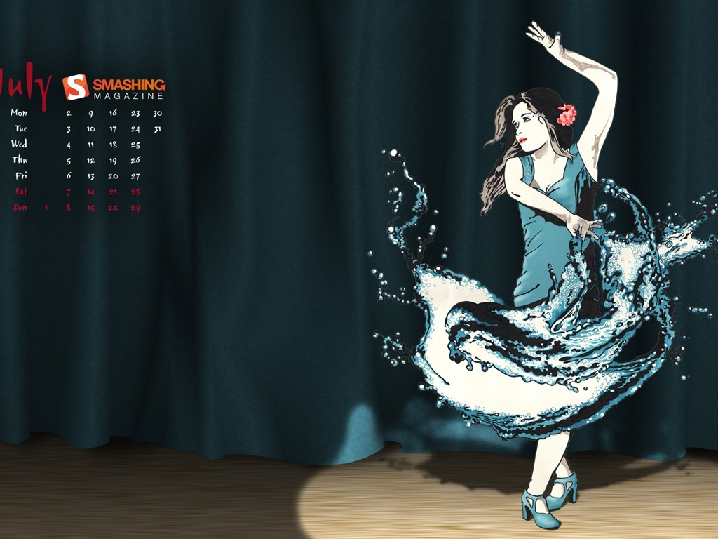 Juli 2012 Kalender Wallpapers (2) #5 - 1024x768